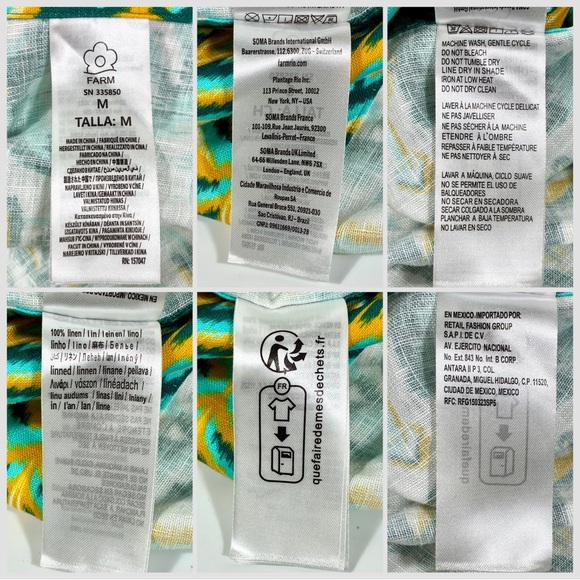 Farm Rio Tropical Tapestry Euroflax Premium Linen Maxi Dress Off White M NWT - Picture 9 of 17